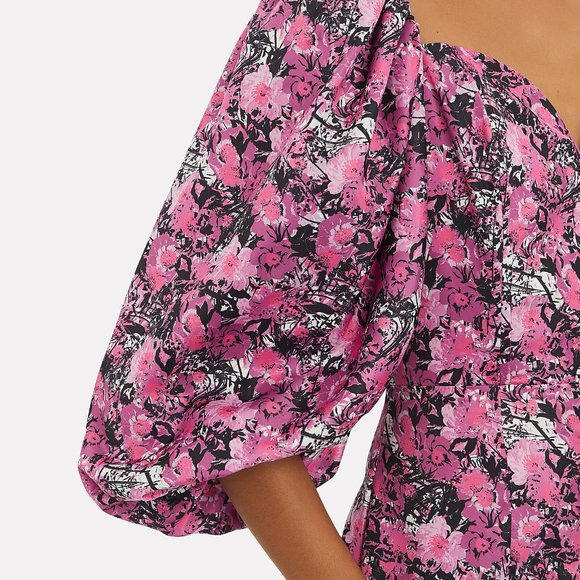 ROTATE BIRGER CHRISTENSEN Irina Pink Floral Dress Size 10 - Picture 7 of 10